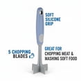 thumbnail image 3 of Handy Housewares 10-Inch Soft Grip Handle Meat Chopper / Food Masher, Pastel Blue, 3 of 4