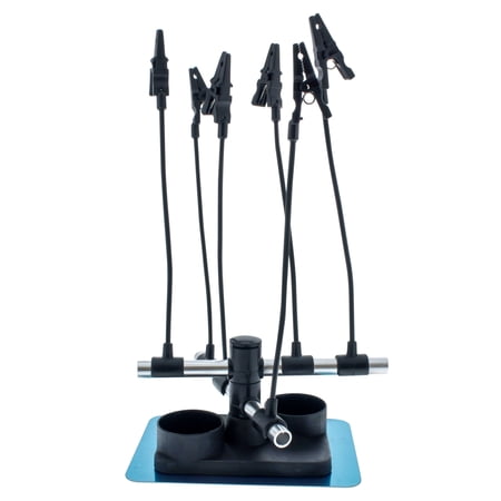 Master Airbrush 6 Station Airbrush Holder with Air Manifold - Holds 8 Airbrushes with Regulated Air Flow Control - Airbrush Stand for Artists and Modelers