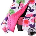 thumbnail image 4 of Baby Minky Velboa Carseat Canopy Carrier Cover (Safari / Hot Pink), 4 of 7
