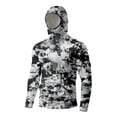 thumbnail image 4 of Camo Sun Protection Camo Shirts for Men UV Spf Upf 50+ Rash Guard Sun Shirts with Face Cover Long Sleeve Cooling Hoodies Fishing Lightweight T-Shirts,White M, 4 of 5