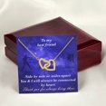 thumbnail image 2 of Libra To Virgo Best Friend, Interlocking Hearts Necklace, Gift Box Included, 2 of 5