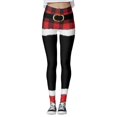 thumbnail image 2 of Christmas Leggings for Women Elastic High Waist Slim Fit Funny Santa Claus Print Tights Pants Workout Yoga Pants, 2 of 9