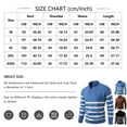 thumbnail image 2 of Wutalume Men's Round Neck Striped Colorblock Sweater with Half Zip Stand Collar Inner Slim Pullover, Versatile for Layering,Blue XL, 2 of 3