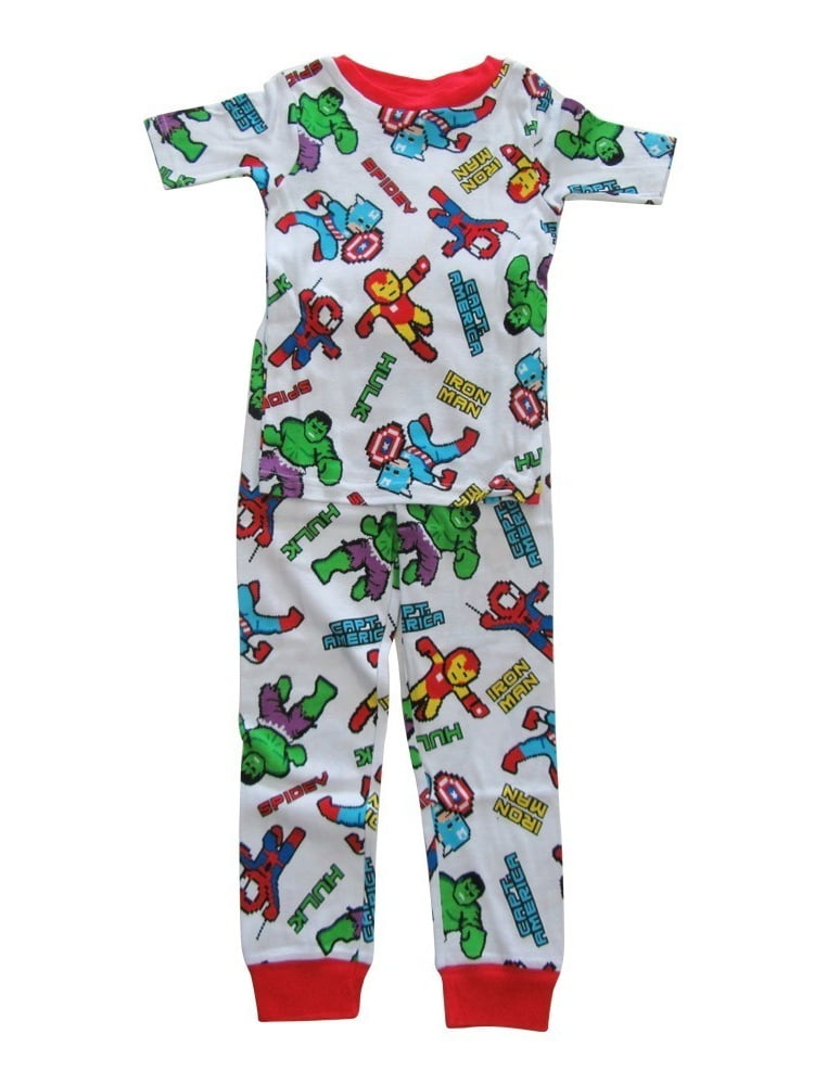 DISNEY MARVEL EMOJI HEROES 4 PIECE PAJAMAS SIZE 4 6 8 10 NEW!