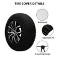 thumbnail image 2 of Fuzoiu Hearts And Lines Print Universal Spare Tire Cover with Buckle Strap, Waterproof Wheel Covers for Jeep, Trailer, RV, Truck and All Car-17 inch, 2 of 6