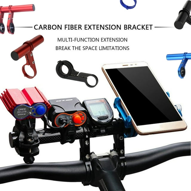 Bike Handlebar Extender Handle Bar Extended Bracket handlebar extender; Extension Alloy Holder Mount, Black, 10cm, Extended Bracket