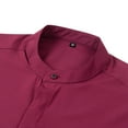 thumbnail image 4 of lcziwo Todays Sale Mens Business Casual Dress Shirts Long Sleeve Button Down Stand Collar Work Tops Solid Color Wrinkle Free Shirt, 4 of 7