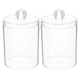 thumbnail image 1 of Acrylic Cotton Swab Holders Transparent Storage Jars for Cotton Balls, Pads & Accessories Dust & Moisture Resistant Organization Solution, 1 of 5