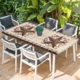 thumbnail image 2 of Texas Star Vintage Table Cloths for 6 Foot Rectangle Tables, Brown Retro Art Red Berry Farmhouse Patio Waterproof Elastic Fitted Tablecloths, Washable Rectangular Table Cover for Camping, 2 of 8