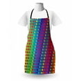 thumbnail image 3 of Dots Apron, Gradient Rainbow Shades Backdrop with Diagonally Aligned Colorful Dots Illustration, Unisex Kitchen Bib with Adjustable Neck for Cooking Gardening, Adult Size, Multicolor, by Ambesonne, 3 of 4