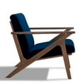 thumbnail image 4 of Omax Decor Zola Solid Wood and Velvet Upholstered Accent Armchair in Blue, 4 of 4