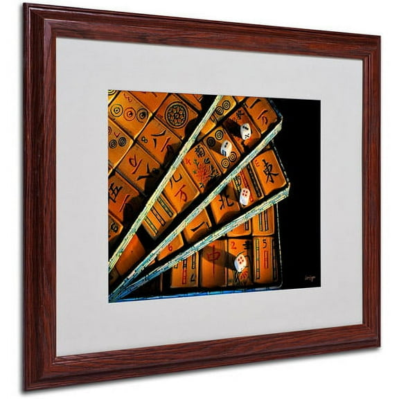 Trademark Fine Art "Mad For Mahjong" by Lois Bryan, Wood Frame