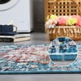 thumbnail image 5 of Hasoo 5' x 7' Area Rug for Living Room Boho Vintage Rug Non Slip Throw Rugs Floral Bedroom Rug, Blue/Pink, 5 of 6