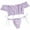 Purple, variant on xiaxaixu Womens Bra and Tong Lingerie Set Two Piece Tie Ruffle Trim Homewear