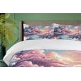 thumbnail image 3 of Ambesonne Celestial Sky Duvet Cover Set, Boho Pastel Fantasy, Queen, Blush Blue Lavender, 3 of 5