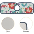thumbnail image 5 of 3 Pcs SKYSONIC Faucet Absorbent Mat Mermaid Birthday Sea Friends Washable Counter Drying Pads Behind Faucet for Kitchen Bathroom, 5 of 7