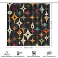 thumbnail image 2 of Mid-century Modern Style 4 Piece Decor Shower Curtains Sets Non-Slip Rugs And Toilet Mat Lid Rug Accessories Mid Century Modern Lines 1950S Waterproof Shower Curtain for Bathroom Decor Set, 2 of 8
