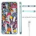 thumbnail image 5 of Trippy Mushroom Eyes Case for iPhone 11,Aesthetic Art Design Pattern Soft TPU Bumper Case Cover, 5 of 5