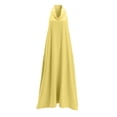 thumbnail image 5 of Avolia Plus Size Women Summer Casual Dress Solid Color Breathable Polyester Everyday Outing Wear Yellow XXL, 5 of 8