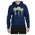 thumbnail image 2 of Faith Hope Love Daisy Flower Christian God Religious Inspirational/Christian Unisex Graphic Hoodie Sweatshirt, Navy, X-Large, 2 of 3
