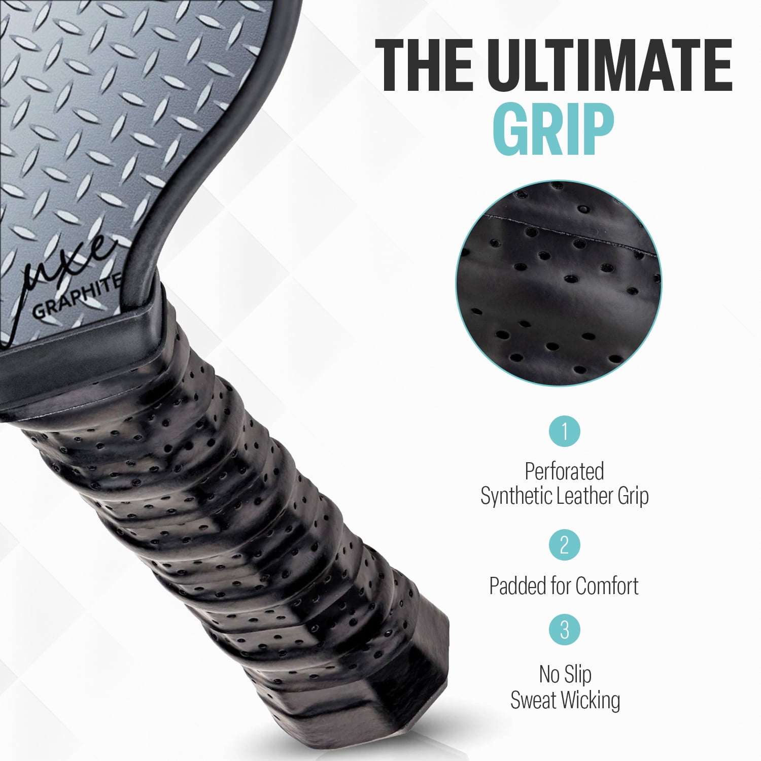Palms-O-Aces New Luxe Lightweight Graphite Pickleball Paddle - Steel Plated - 7.8 oz