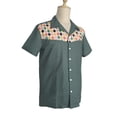 thumbnail image 2 of Nice Pattern Contrast Panel Men Shirts, 2 of 5