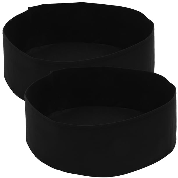 EeaseMX 2 bolsas de tela para plantar de 60 x 20 cm, gruesas, móviles, para jardín (negras)