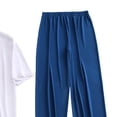 thumbnail image 5 of Mens Big and Tall Pajama Set Bamboo Viscose Soft Pijamas Sets for Men Loose Fit Short Sleeve Full Length Pants Pjs Sleepwear with Pockets Size L-5XL Silver, 5 of 5