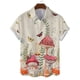 thumbnail image 3 of Camisa hawaiana con estampado 3D de hongos coloridos para hombre, camisas de vacaciones de verano con solapa abotonada, camisa de manga corta para playa urbana, ropa Aloha, 3 of 4