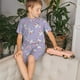 thumbnail image 4 of Balery Swan With Stars Conjunto de Pijama Infantil de Manga Corta con Estampado – Ropa de Dormir de Algodón Suave-Large, 4 of 6