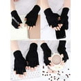 thumbnail image 4 of Unisex Half Finger Gloves Winter Warm Stretchy Knit Fingerless Gloves Touchscreen Typing Gloves, 4 of 7