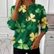 thumbnail image 1 of TaTaai Ladies St. Patrick's Day Themed Loose Round Neck Sweatshirt Fashion Long Sleeve Casual Top Comfortable for Daily Home Office Streetwear All Season Gift, 1 of 5