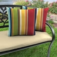 thumbnail image 2 of Jordan Manufacturing 16" x 16" Westport Garden Multicolor Stripe Square Outdoor Throw Pillow (2 Pack), 2 of 10