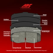 Apf وسادات الفرامل من ألياف الكربون الخزفية الأمامية 2004-2006 ميتسوبيشي لانسر
