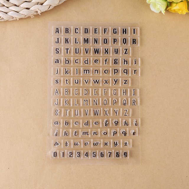 Store New Clear Stamps Transparent Silicone Cartoon Letter Pattern For DIY Scrapbook Photo Cards Album DIY Card Making