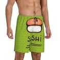thumbnail image 2 of Easygdp Fresh Sushi Men's Short Pajama Pants, Sleep Shorts, Household Pants, Casual Pants with Pockets - Small, 2 of 9