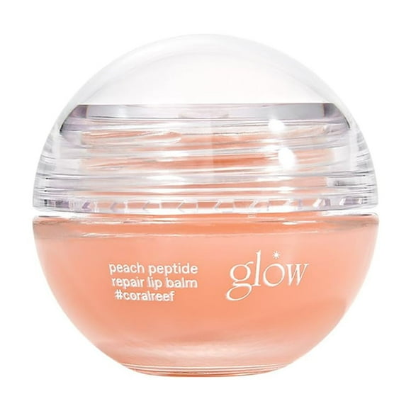 Glow Peach Peptide Repair Lip Balm #Coralreef : Cruelty-Free & Artificial Fragrance-Free Essential Oil-Free Nourish & Moisturize Lips With Peach Flavored Lip Balm 0.3 Oz