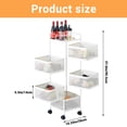 thumbnail image 2 of Garvee 5 Tier Vegetable Rack Kitchen Fruit Storage Basket Rotating Storage Shelves with Wheels for Kitchen Living Room Toilet Storage, 2 of 5