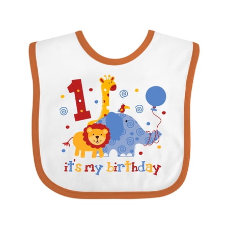 Inktastic Safari 1st Birthday Boys or Girls Baby Bib