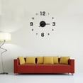 thumbnail image 2 of EeaseMX Reloj de pared DIY sin marco con números arábigos, adhesivo, arte moderno, silencioso, adhesivo acrílico 3D, decoración para el hogar, sala de estar y dormitorio - Negro (GZ-087A), 2 of 7