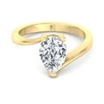 thumbnail image 2 of Haiti - Moissanite Pear Shape Lab Diamond Solitaire Engagement Ring, 2 of 4
