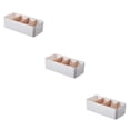 thumbnail image 3 of VONKY Partition Ladder Layered Detachable Partition Wide Application Large Capacity Plastic Storage Box Organizers Storage white Rectangular 3Set, 3 of 6