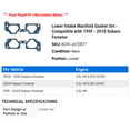thumbnail image 2 of Lower Intake Manifold Gasket Set - Compatible with 1999 - 2010 Subaru Forester 2000 2001 2002 2003 2004 2005 2006 2007 2008 2009, 2 of 2