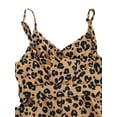 thumbnail image 4 of Seyurigaoka Girls Summer Sleeveless Romper Leopard High Waist Lace-up V Neck, 4 of 5