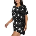 thumbnail image 5 of Sigee Crescent and Stars for Sleepwear Casual Pjs with Pockets Women's Pajamas Sets Shorts 2 Piece Short Sleeve Lounge Sets Small, 5 of 9