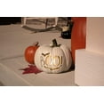 thumbnail image 6 of Elanze Designs Boo Bat White 8 inch Resin Stone Light Up Halloween Pumpkin, 6 of 6