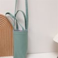 thumbnail image 4 of Cateissary Bolsa para botella de agua, reutilizable, plegable, portátil, para bebidas, bolsa portavasos, bandolera de Color sólido, bolsa de Almacenamiento y organización del hogar Verde claro, 4 of 6