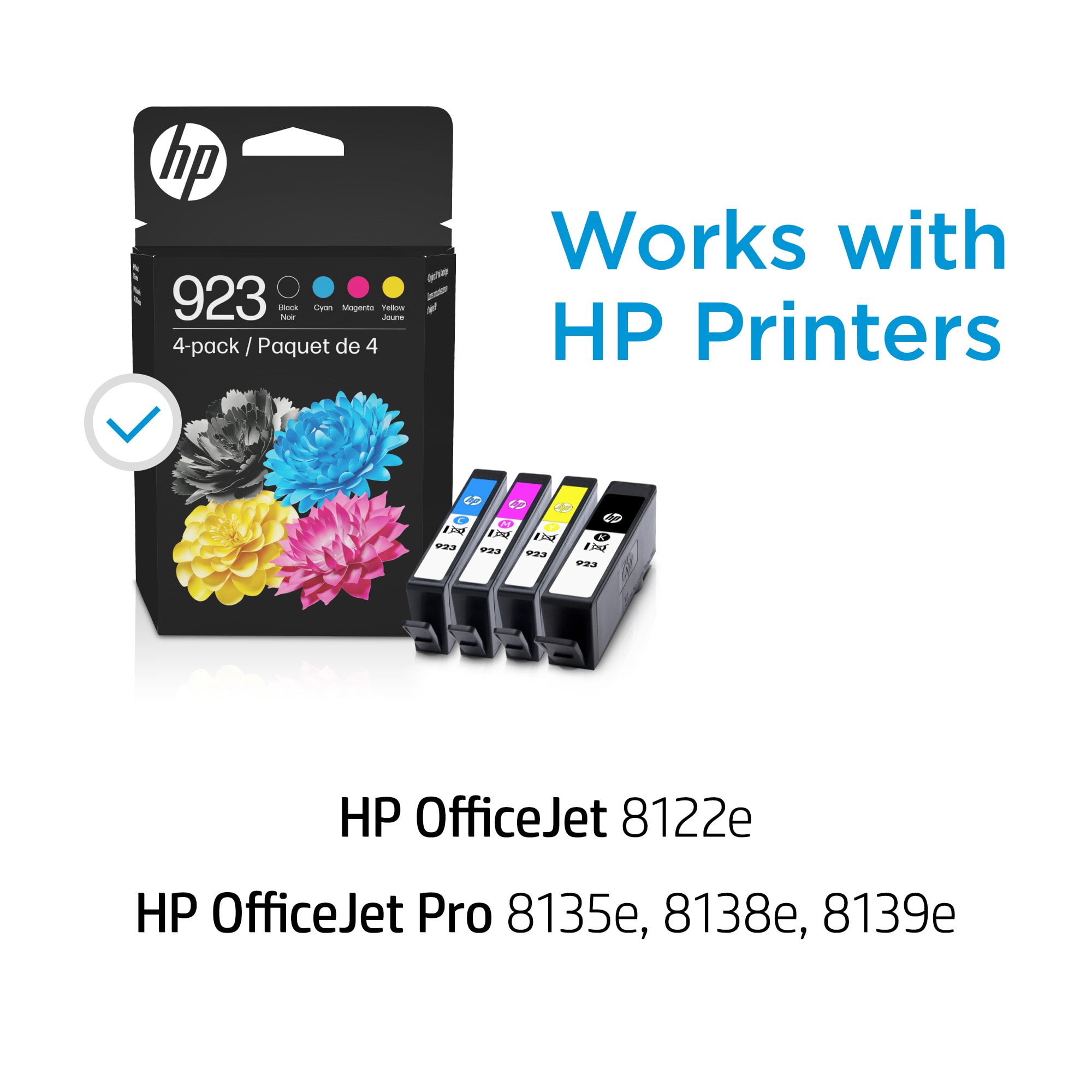 HP 923 2-Pack Black Ink Cartridge HP923 | Works OfficeJet 8120 Series, OfficeJet Pro 8130 Series | Eligible for Instant Ink |