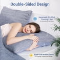 thumbnail image 4 of Aship Arc-Chill Cooling Pillow Cases, Q-Max >0.45 Jade-Infused Dual-Sided Summer Cooling Pillowcase, Smoother Skin & Frizz-Free Hair, Hidden Zipper, Machine Washable, Standard 20''x26'', 2 Pack Blue, 4 of 9