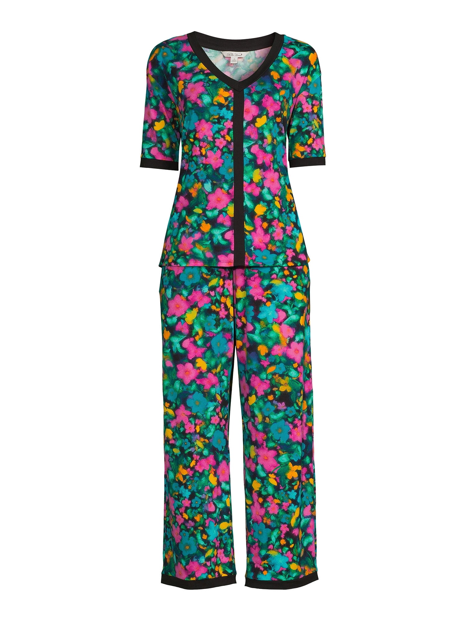 The Pioneer Woman Short Sleeve Top with Pant Pajama Set, Women’s, 2-Piece